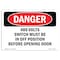 Signmission OSHA Sign, 7" Height, 10" Width, Rigid Plastic, 480 Volts Switch Must Be In Off Position, Landscape OS-DS-P-710-L-1965 - alternate 1